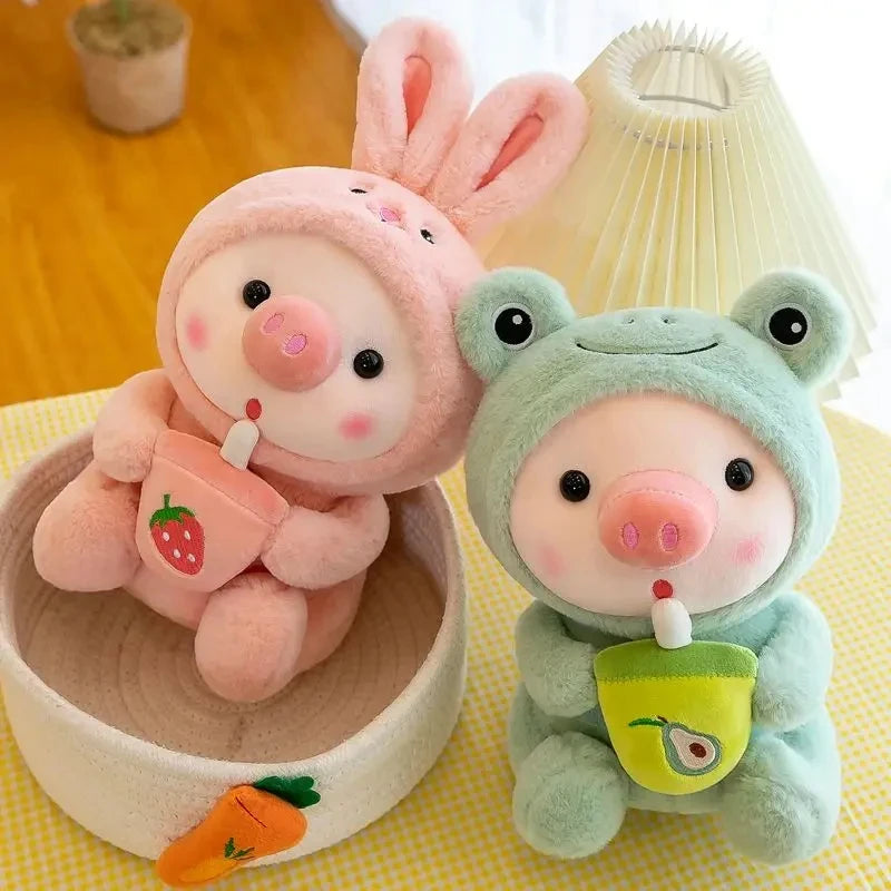Bubble Tea Pig Plushies