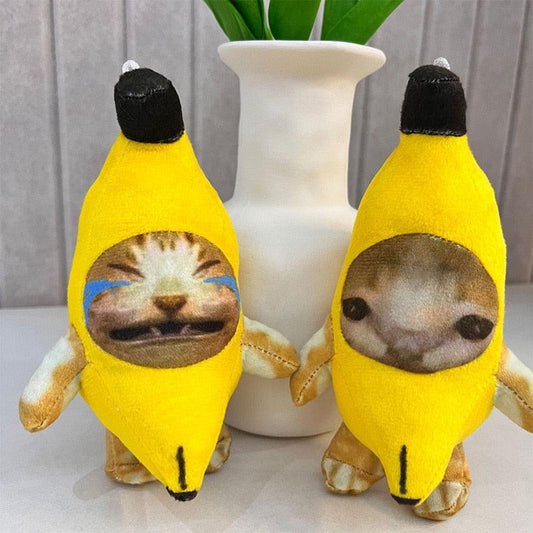 Crying Cat Banana Keyring - QMartCo