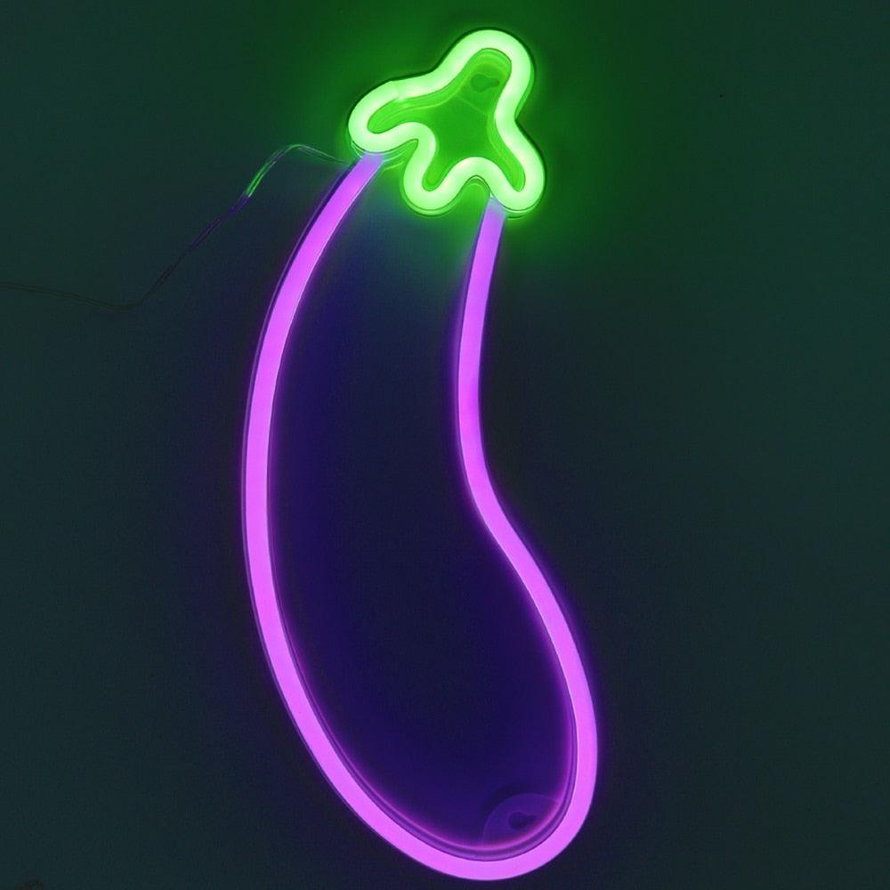 Eggplant Neon Light - QMartCo
