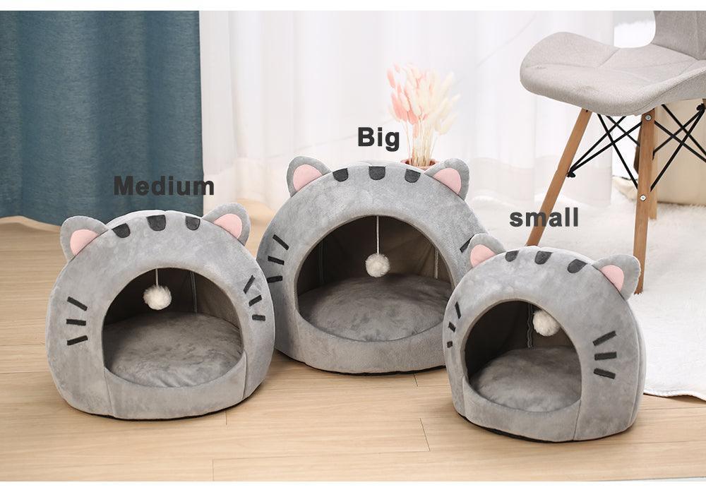 Grey Kitty Cat Cave - QMartCo