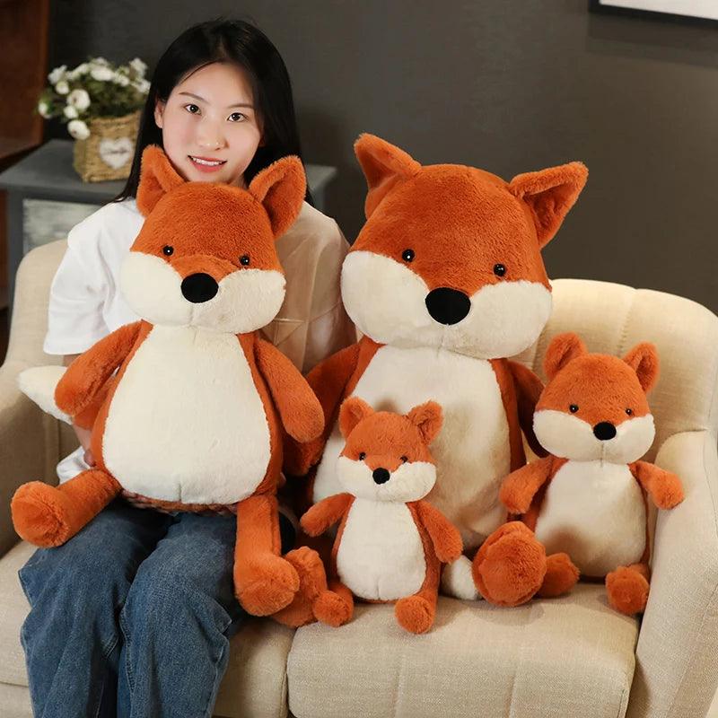 Kawaii Fox Doll Stuffed Animal Plush Toys for Children Girl Boy Kids Cute Dox Gift Soft Cartoon Christmas Presents - QMartCo