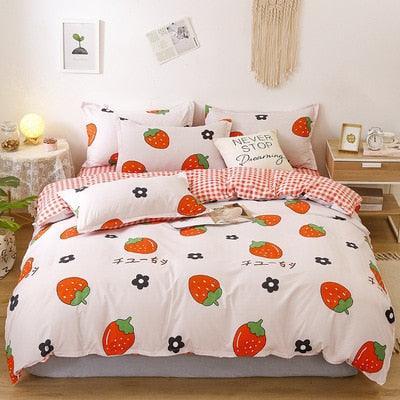 Round Strawberry Bedding - QMartCo